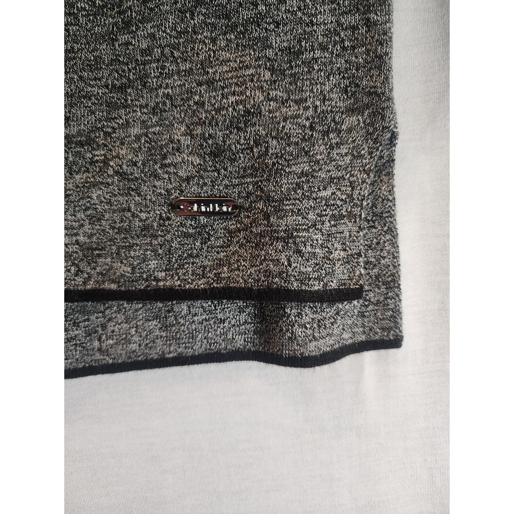 Womens Calvin Klein Cowl Neck Sweater Pullover Gray Black Long Sleeve Size Large - Picture 10 of 11
